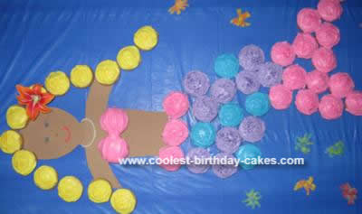 Walmart Bakery Birthday Cakes on Homemade Mermaid Cupcake Birthday Cake Design