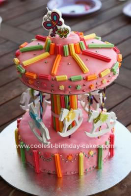 Girls Birthday Cake on Coolest Merry Go Round 1st Birthday Cake 39