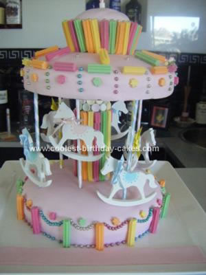 Girl Birthday Cakes on Coolest Merry Go Round Birthday Cake 27