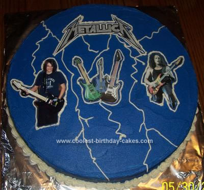 Guitar Birthday Cake on Homemade Metallica Birthday Cake