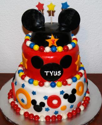 Cupcake Birthday Cakes on Coolest Mickey Mouse 3 Tier Cake 60