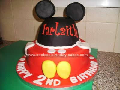 Mickey Mouse Birthday Cake on Homemade Mickey Mouse Birthday Cake Design
