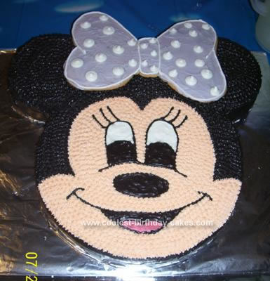 Homemade Birthday Cake on Homemade Minnie Mouse Birthday Cake