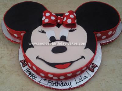 Minnie Mouse Birthday Cakes on Minnie Mouse A4 Edible Icing Birthday Cake Top In Crafts  Cake