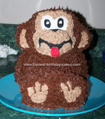Monkey Birthday Cakes on 3d Monkey Cake 2 Jacqui S Cakes Pictures