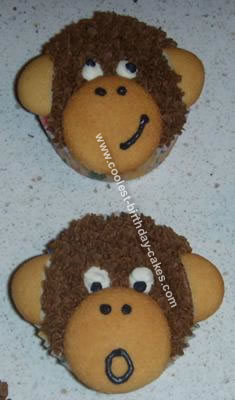 Monkey Birthday Cake on Monkey Birthday Cupcakes