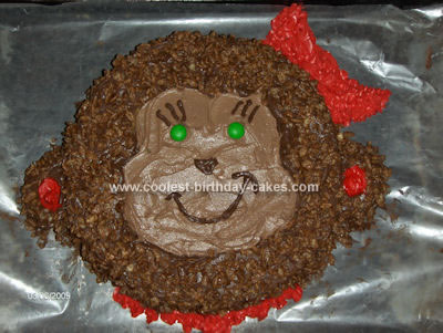 Coolest Monkey Face Birthday Cake 58. by Allison P.