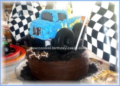 Monster Themed Birthday Party on Coolest Monster Truck Birthday Cake 64