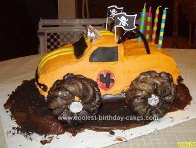 Homemade Birthday Cake on Homemade Monster Truck Birthday Cake Design