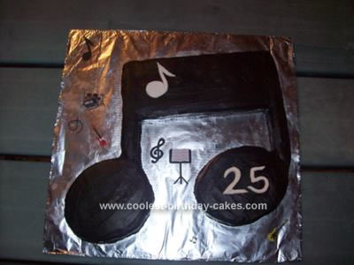 Birthday Cake 25th. Music Note Birthday Cake 5