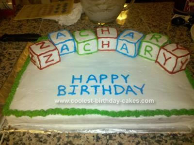  Birthday Cakes on Coolest Name Alphabet Block Cake 26