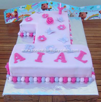 Girly Birthday Cakes on Coolest Number 1 Girl Birthday Cake 10