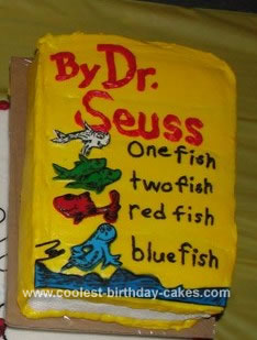 Seuss Birthday Cake on Coolest One Fish Two Fish Book Cake 16