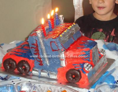 Transformer Birthday Cake on Thread  Happy Birthday Hooks