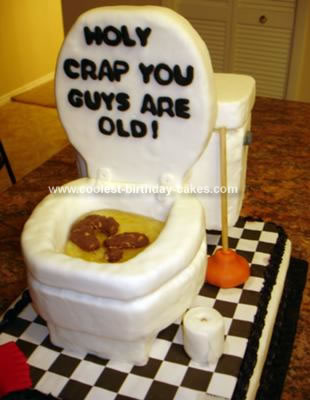 Funny Birthday Cakes on Coolest Over The Hill Toilet Cake 11