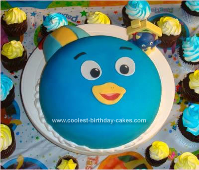 Castle Birthday Cake on Backyardigan Pablo Penguin Cake