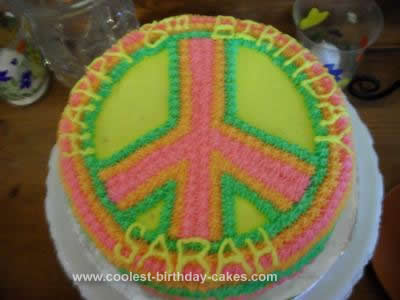 Peace Sign Birthday Cakes on Coolest Peace Sign Birthday Cake 3