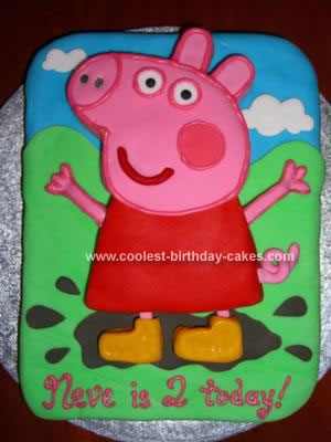 Peppa  Birthday Cake on Coolest Peppa Pig Jumping In Muddy Puddles Cake 16
