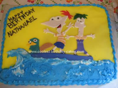 Phineas  Ferb Birthday Cake on Phineas And Ferb Cake Toppers