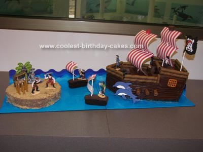 Homemade Birthday Cake on Coolest Pirate Ship Cake 132