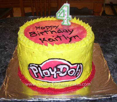   Birthday Cake on Homemade Play Doh Birthday Cake