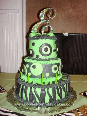 Zebra Birthday Cake on Coolest Polka Dot And Zebra Print Birthday Cake 11