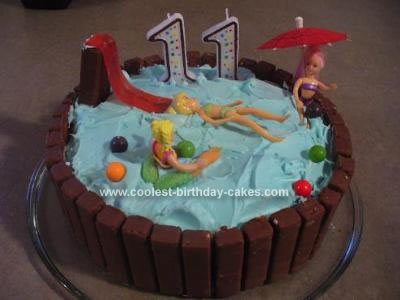  Birthday Cake Ideas on Birthday Pool Themed Party Cake By Angelo