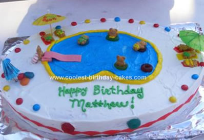 Picturebirthday Cake on Coolest Pool Party Birthday Cake 40
