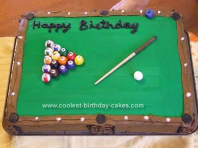 60th Birthday Cake on Coolest Pool Table Birthday Cake 13
