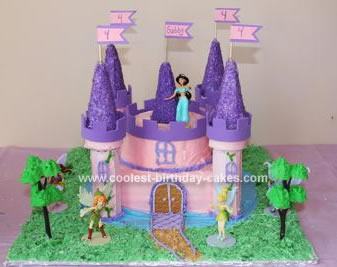 Homemade Birthday Cakes on Homemade Princess Castle Birthday Cake