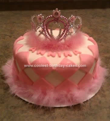 Homemade Birthday Cakes on Homemade Princess Crown Birthday Cake