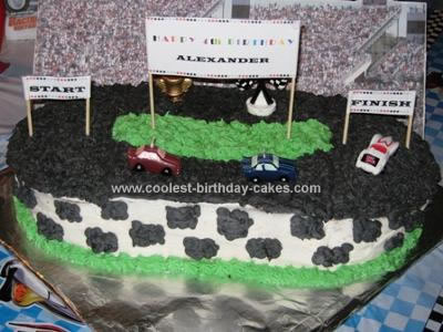 Cars Birthday Cakes on Coolest Race Car Track Birthday Cake 53