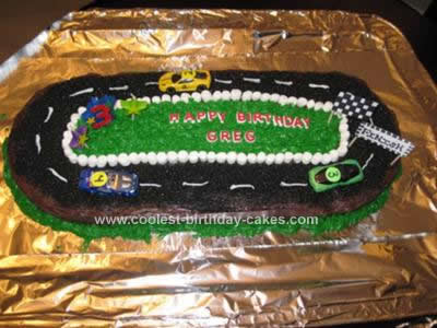 Sports Cars on Coolest Race Car Track Cake 93