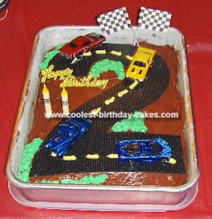 Cars Birthday Cake on Coolest Race Track Birthday Cake 60