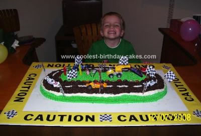  Wheels Birthday Cake on Race Track Cake