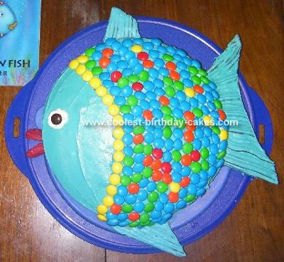 Rainbow Birthday Cake on Rainbow Fish Coloring Book    Online Coloring