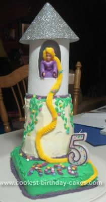 Ladybug Birthday Cakes on Birthday Cake On Homemade Rapunzel Tangled Tower Birthday Cake