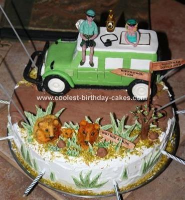 Safari Birthday Party on Coolest Safari Wagon Cake 6