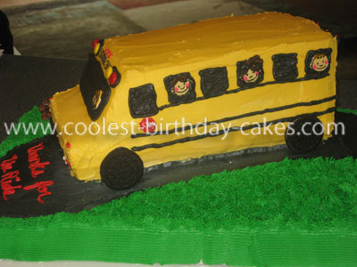 Birthday Cake Shot on Coolest School Bus Cake 13