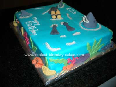 Pictures Birthday Cakes on Coolest Scuba Diving Birthday Cake Design 3