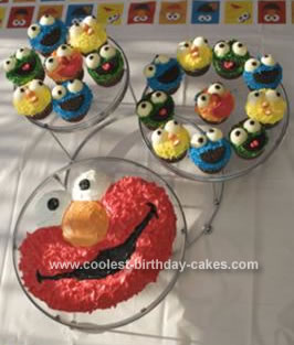 Elmo Birthday Cake on Coolest Sesame Street Cupcakes 7