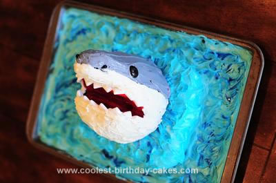 Shark Birthday Cake on Coolest Shark Cake 58