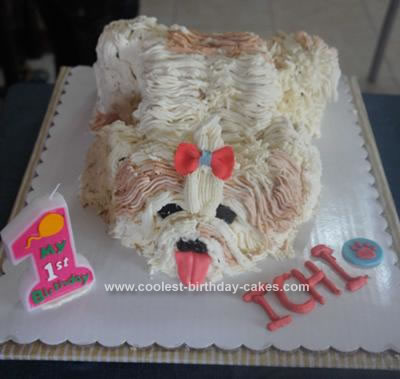 Shark Birthday Party on Shih Tzu Cake