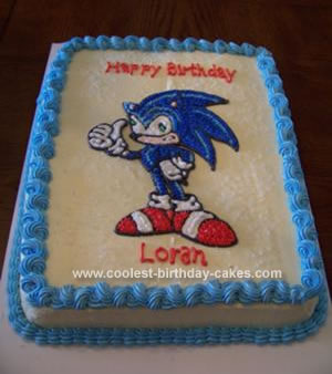 Sonic  Hedgehog Coloring Pages on Coolest Sonic The Hedgehog Birthday Cake 5