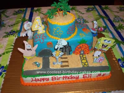 Homemade Birthday Cakes on Homemade Spongebob Birthday Cake Idea
