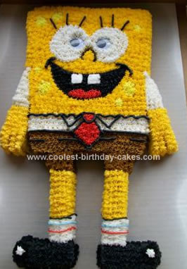 Homemade Birthday Cake on Coolest Spongebob Cake 135