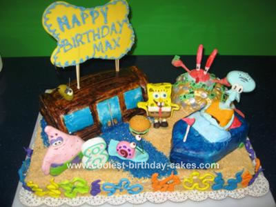 Spongebob Squarepants on Spongebob Squarepants Cake