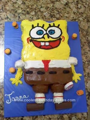 Homemade Birthday Cake on Coolest Spongebob Cake Design 213