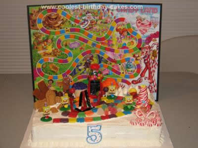 Homemade Birthday Cake on Homemade Spongebob Candyland Birthday Cake