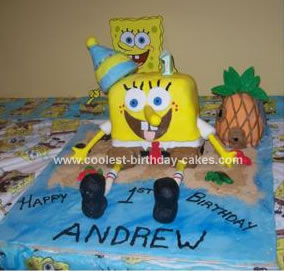  Birthday Cakes on Coolest Spongebob First Birthday Cake 169